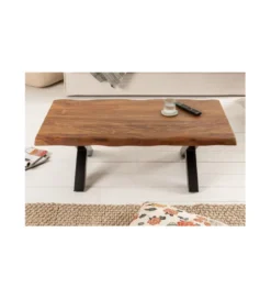 Stolik kawowy Maamut X 110 cm drewno Akacja honey*Invicta Interior Sale