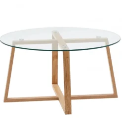Stolik kawowy MANGA 78 cm transparentny*WOHNLING, GERMANY New