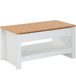 Stolik kawowy MARINA 85 cm biały z dodatkiem koloru dąb*WOHNLING, GERMANY Sale