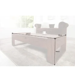 Stolik kawowy Markant 100 cm drewno Sheesham*Invicta Interior