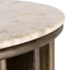 Stolik kawowy MARMOLON 90 cm drewno mango marmur*Zona-Design Online