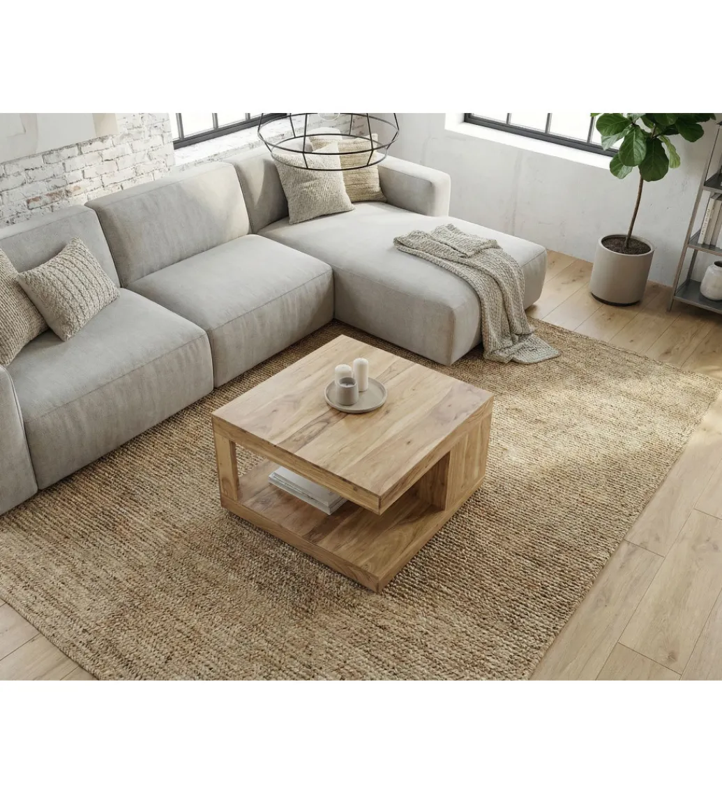 Stolik kawowy MASHARIK 60 cm drewno akacja*WOHNLING, GERMANY Discount