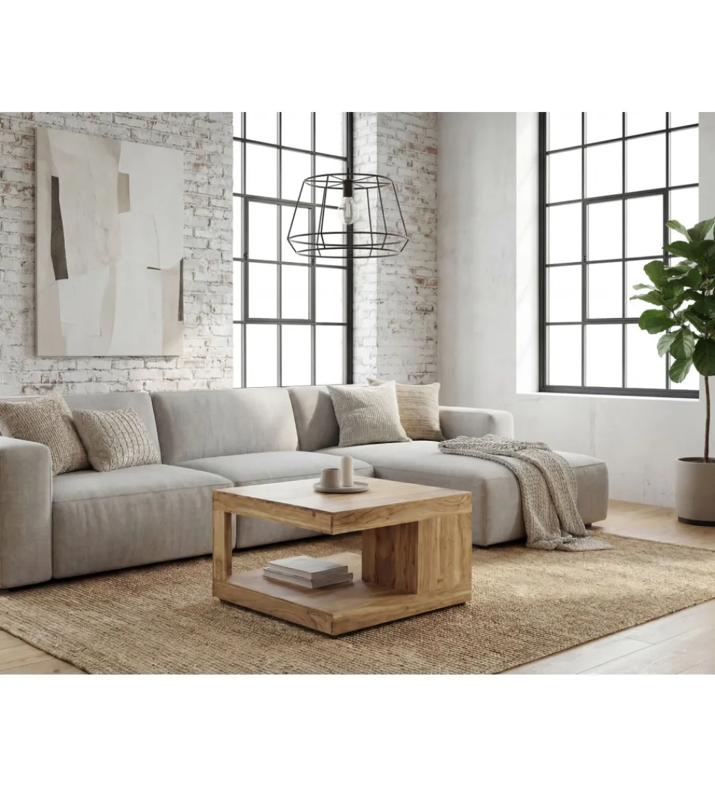 Stolik kawowy MASHARIK 60 cm drewno akacja*WOHNLING, GERMANY Discount