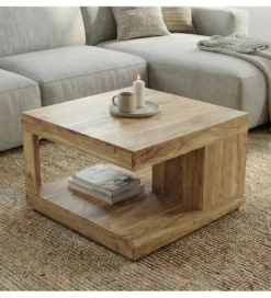 Stolik kawowy MASHARIK 60 cm drewno akacja*WOHNLING, GERMANY Discount