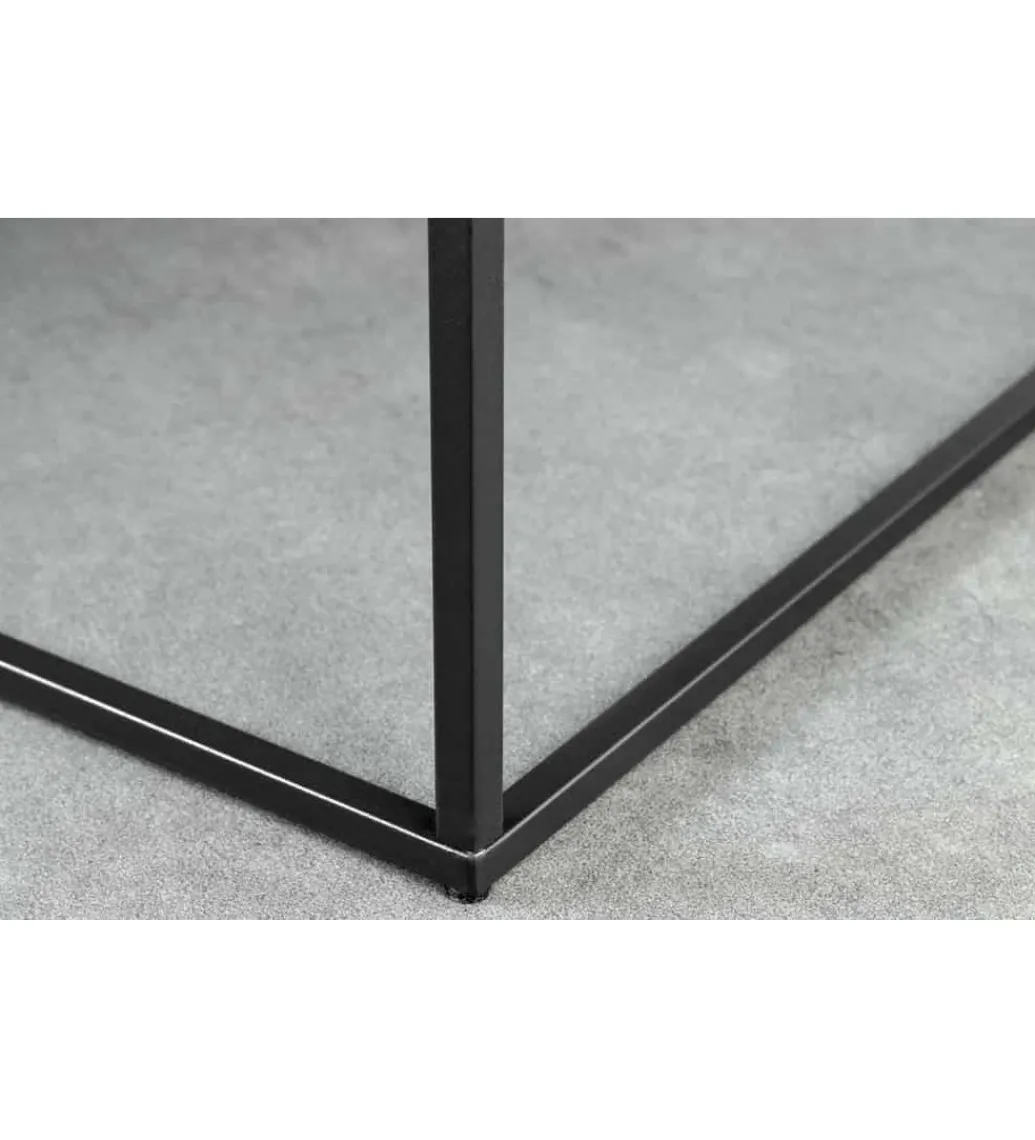 Stolik kawowy MENSA 60 cm w optyce marmuru biały*Invicta Interior Best