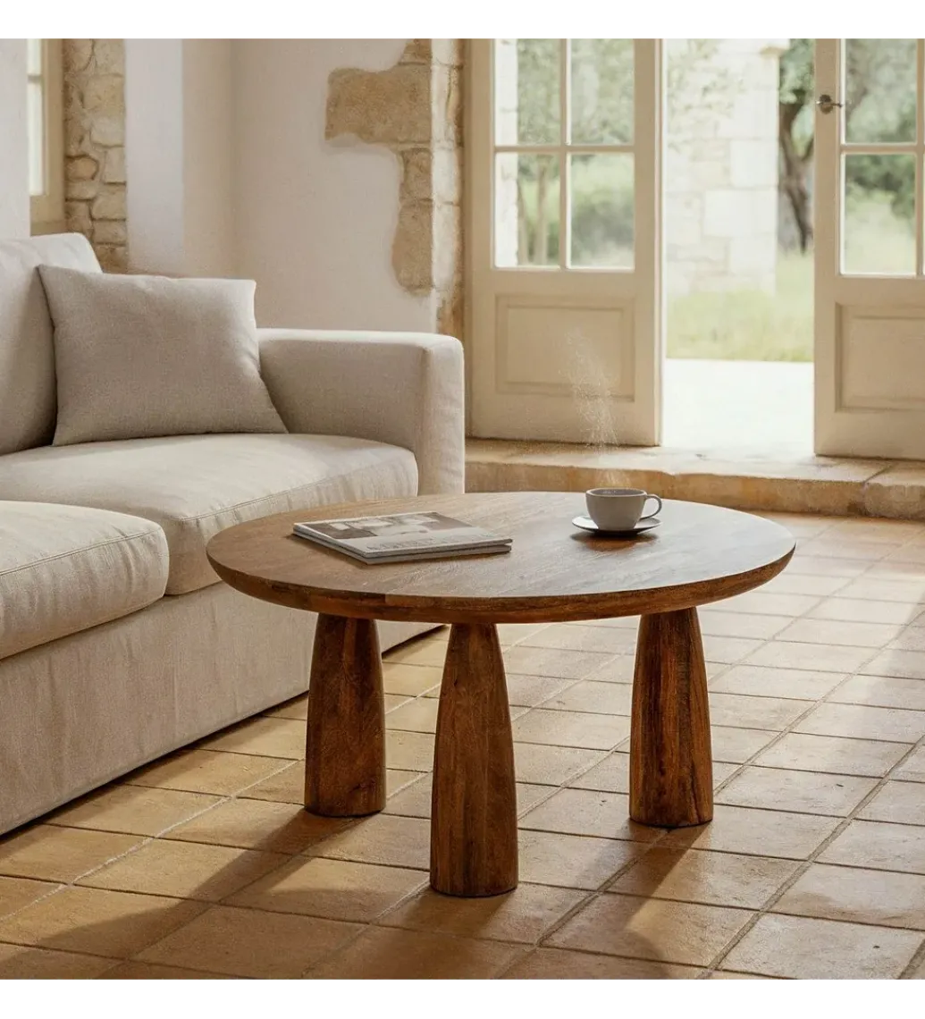 Stolik kawowy MENT 75 cm drewno mango*Zona-Design Sale