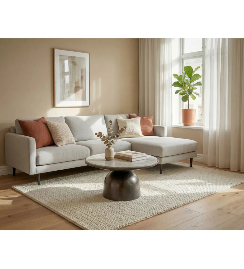 Stolik kawowy MESMERIT 60 cm blat marmur*WOHNLING, GERMANY Online