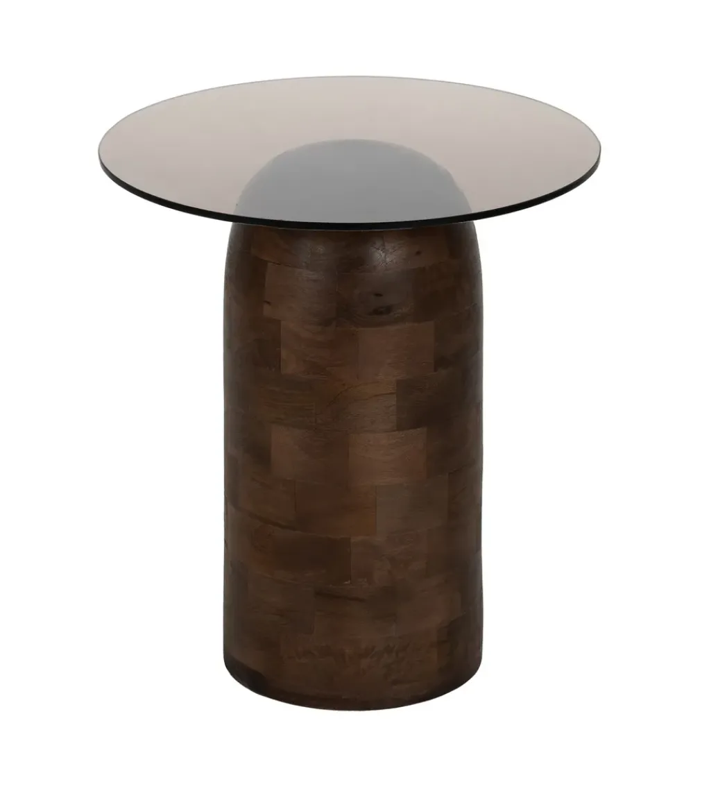 Stolik kawowy MIRIN 50 cm drewno mango brązowy*Zona-Design Best