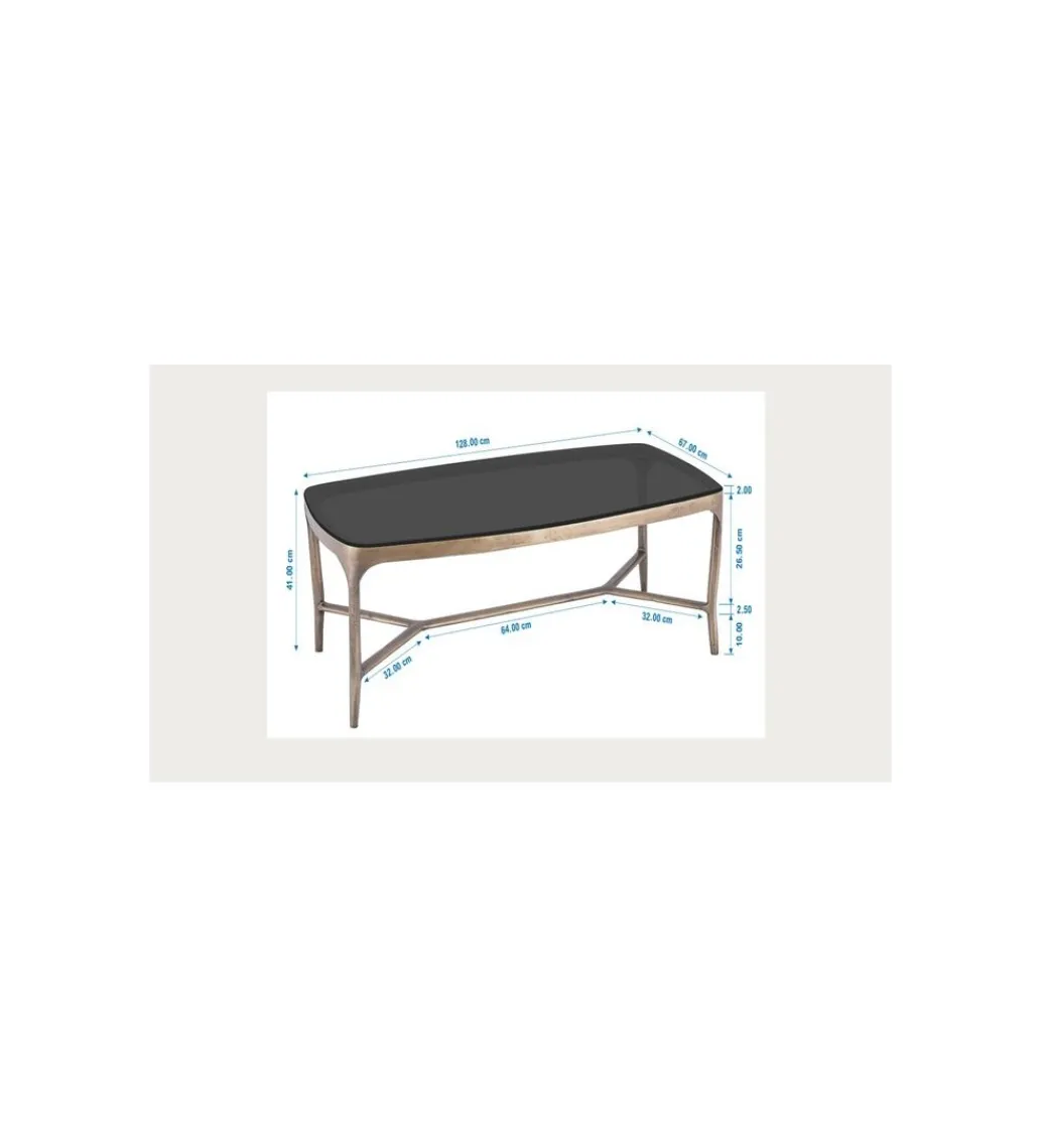 Stolik kawowy MISTRAL 128 cm szklany*KARE Best
