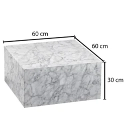 Stolik kawowy MONOBLOC 60 cm w optyce szarego marmuru*WOHNLING, GERMANY Outlet