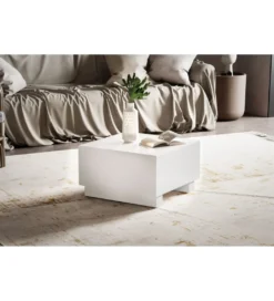 Stolik kawowy MONOBLOC II 60 cm biały*WOHNLING, GERMANY Online