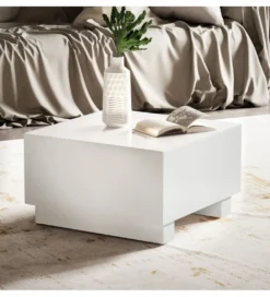 Stolik kawowy MONOBLOC II 60 cm biały*WOHNLING, GERMANY Online