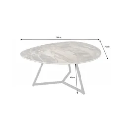 Stolik kawowy MONTREAL Marvelous 90 cm ceramika w optyce marmuru*Invicta Interior Discount