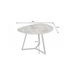 Stolik kawowy MONTREAL Marvelous 70 cm ceramika w optyce marmuru*Invicta Interior Outlet