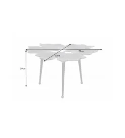 Stolik kawowy Morella 75 cm srebrny*Invicta Interior Sale