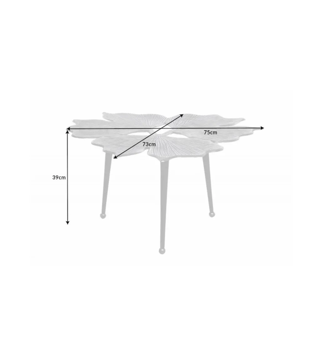 Stolik kawowy Morella 75 cm srebrny*Invicta Interior Sale