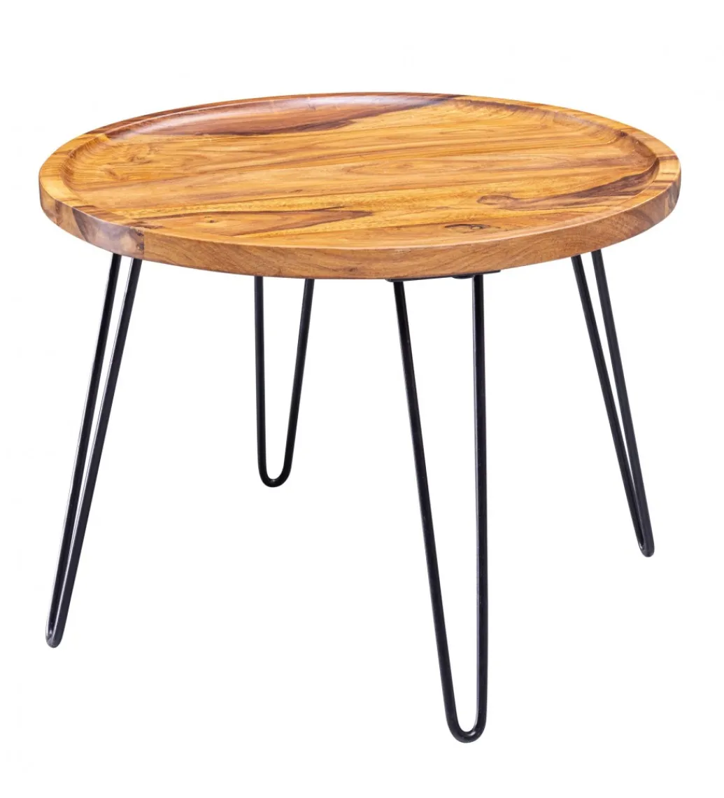 Stolik kawowy MULME 60 cm drewno sheesham*WOHNLING, GERMANY Hot