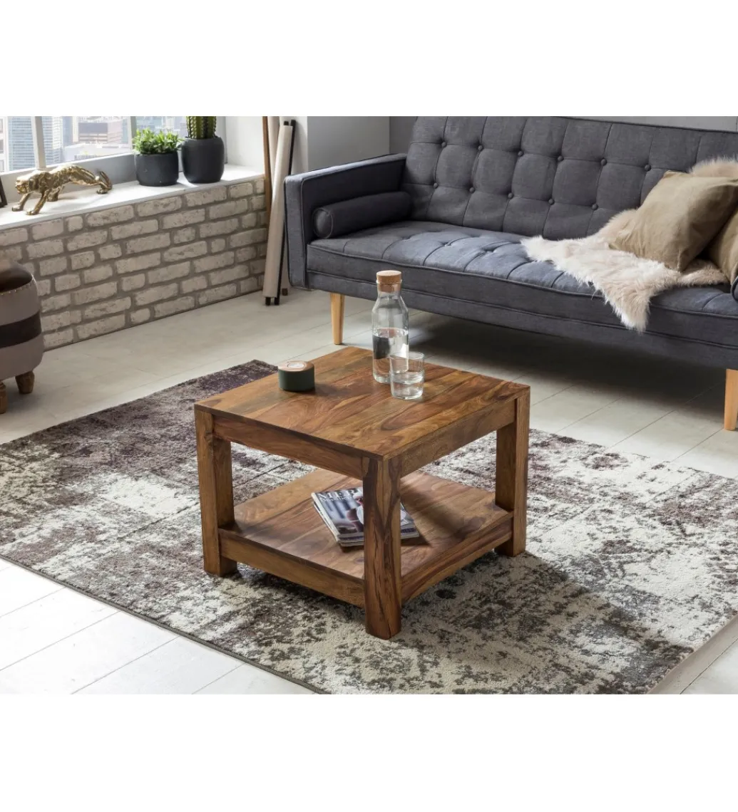 Stolik kawowy MUMBAI 60 cm drewno sheesham*WOHNLING, GERMANY Best
