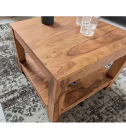 Stolik kawowy MUMBAI 60 cm drewno akacja*WOHNLING, GERMANY Clearance