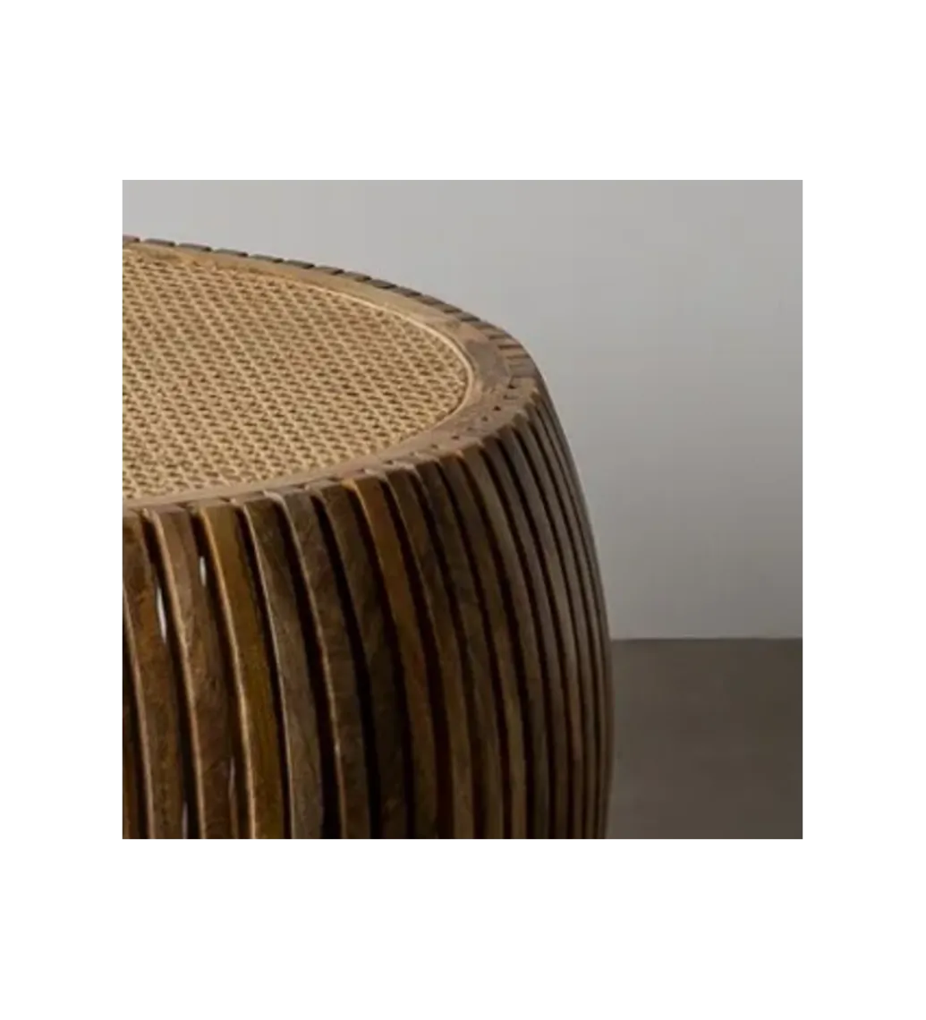 Stolik kawowy MURPI 75 cm drewno mango rattan*Zona-Design Sale