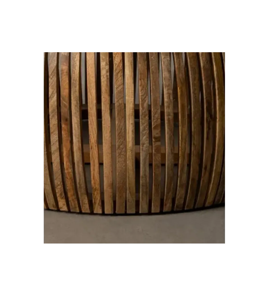 Stolik kawowy MURPI 75 cm drewno mango rattan*Zona-Design Sale