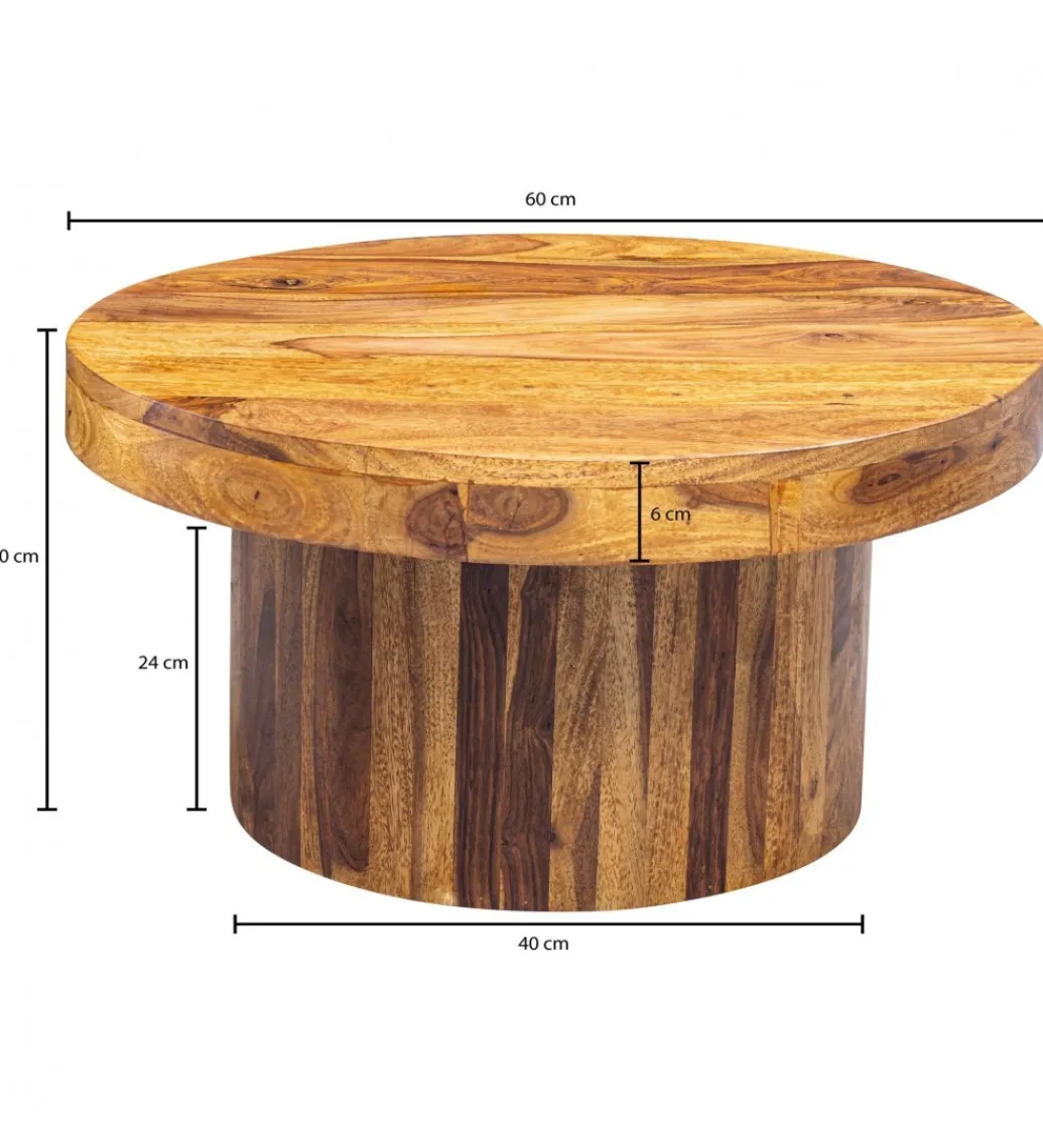 Stolik kawowy NADOR 60 cm drewno sheesham*WOHNLING, GERMANY Online