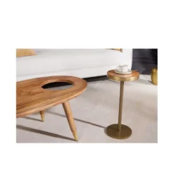 Stolik kawowy NAGOJA set 2 drewno mango*Invicta Interior - przedsprzedaż Discount