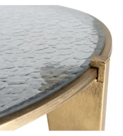 Stolik kawowy NARESTE 79 cm złoty szklany*Zona-Design Online