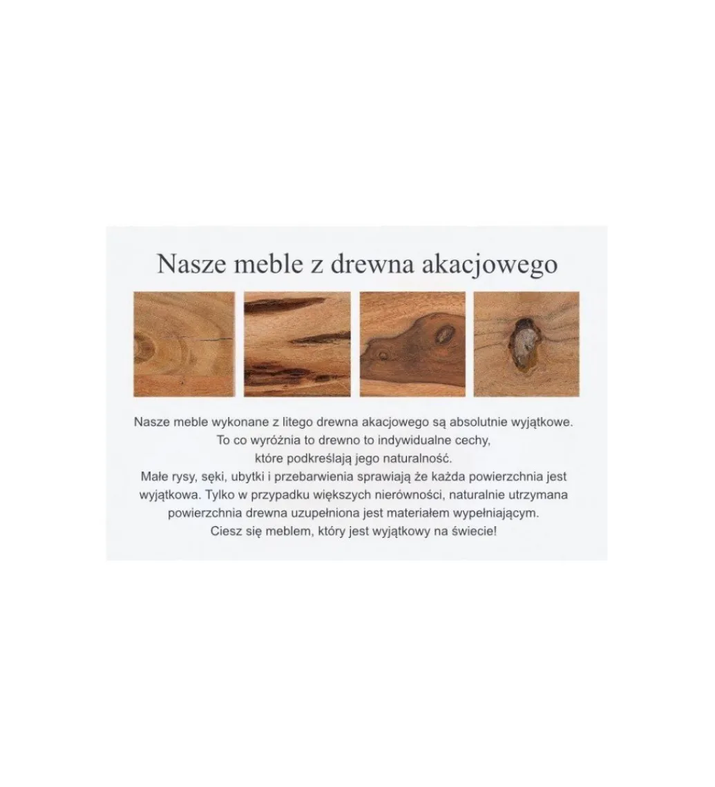 Stolik kawowy NERON drewno Akacja*Invicta Interior Best