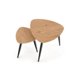 Stolik kawowy NICEA set 2 w optyce dąb złoty*Halmar Outlet