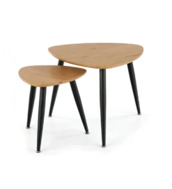 Stolik kawowy NICEA set 2 w optyce dąb złoty*Halmar Outlet