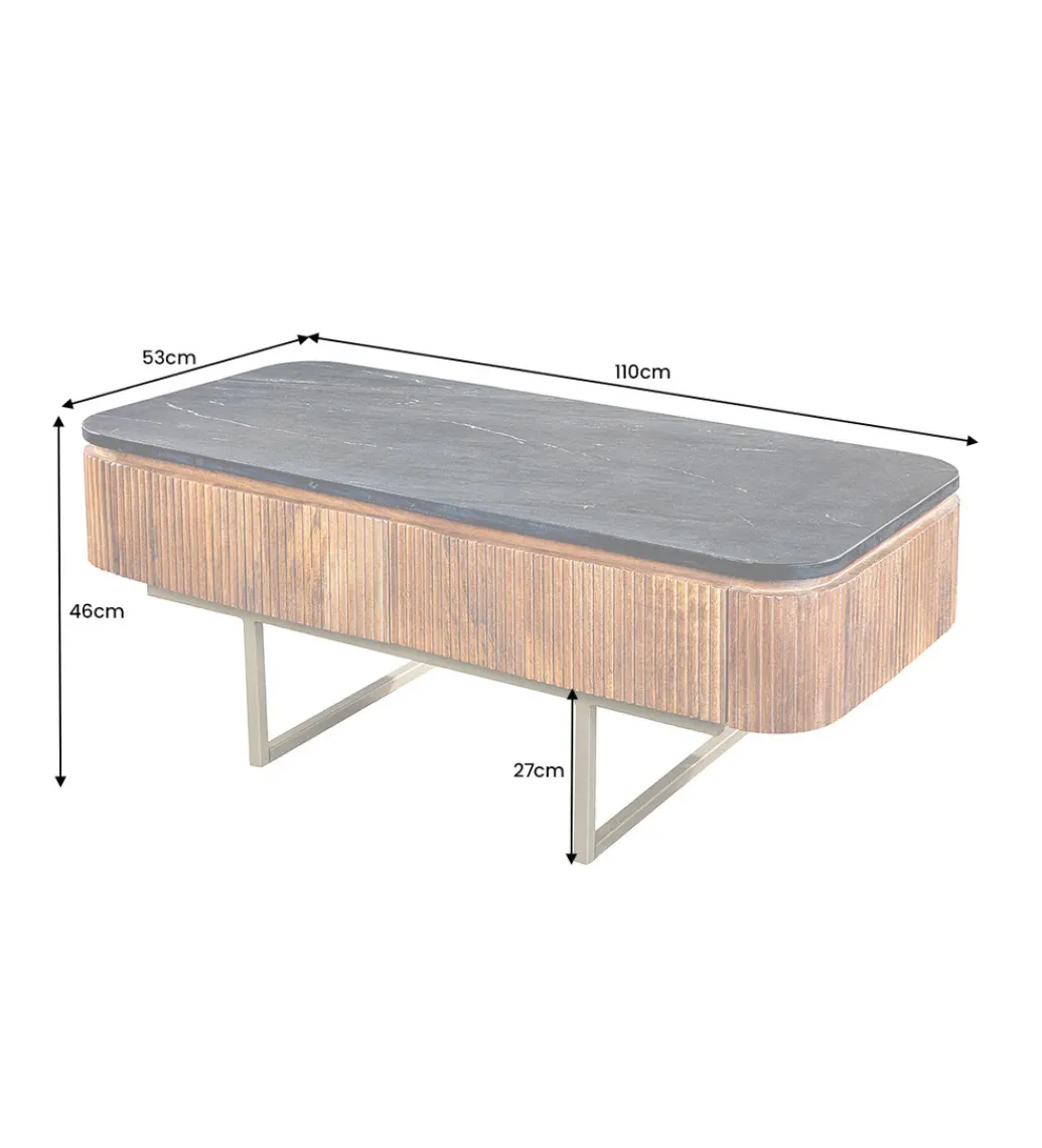 Stolik kawowy NIGATA 110 cm Drewno Mango Brąz*Invicta Interior Online