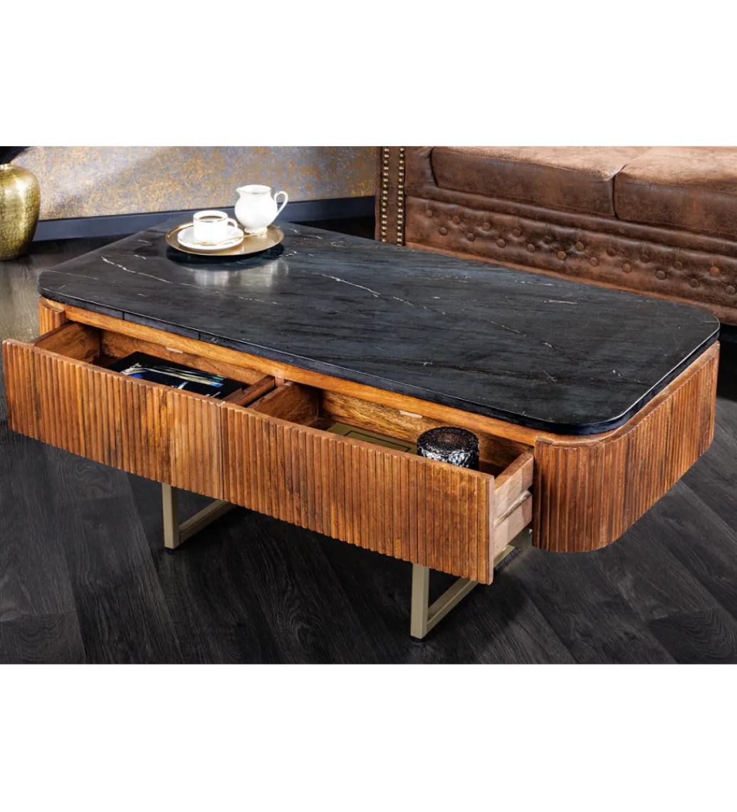 Stolik kawowy NIGATA 110 cm Drewno Mango Brąz*Invicta Interior Online