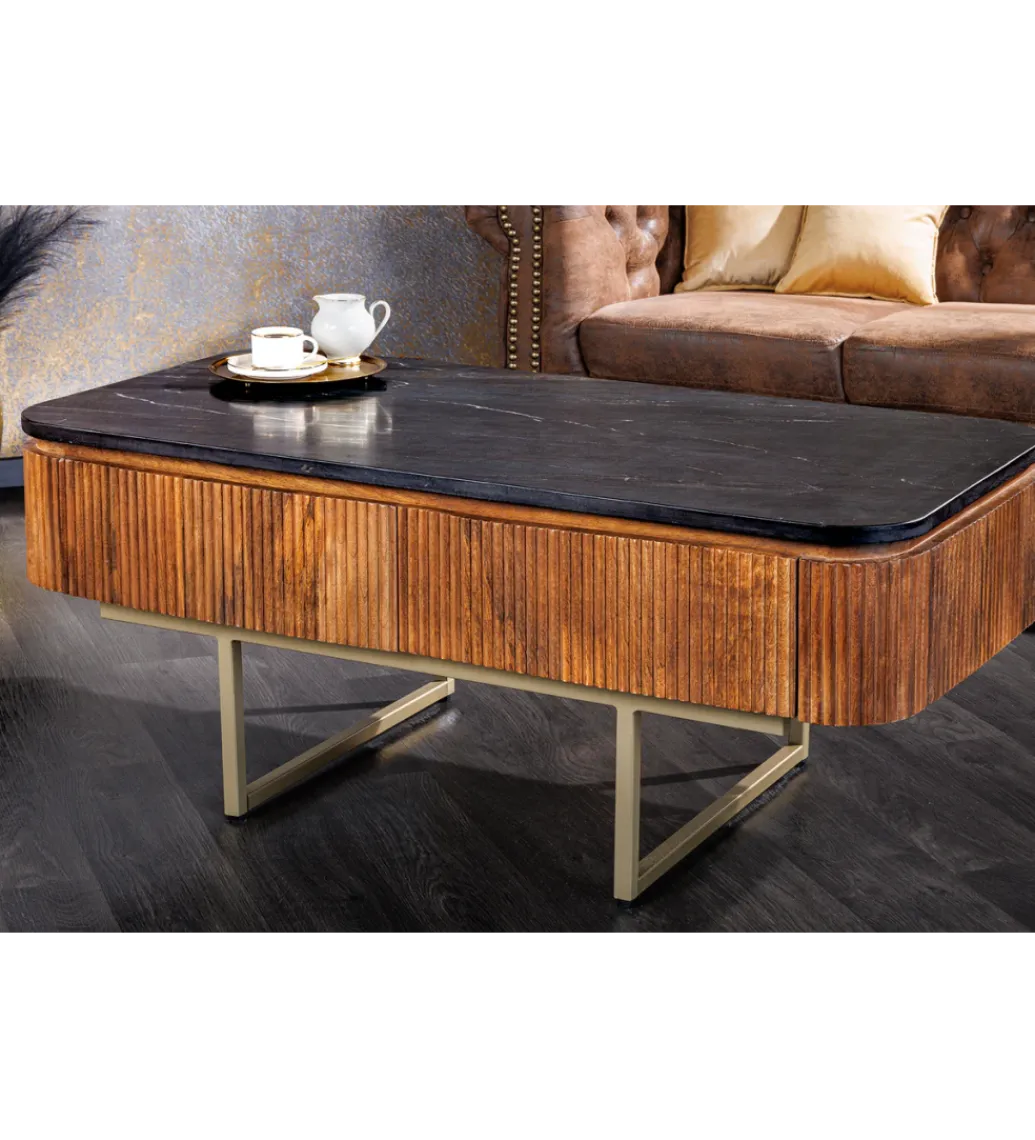 Stolik kawowy NIGATA 110 cm Drewno Mango Brąz*Invicta Interior Online