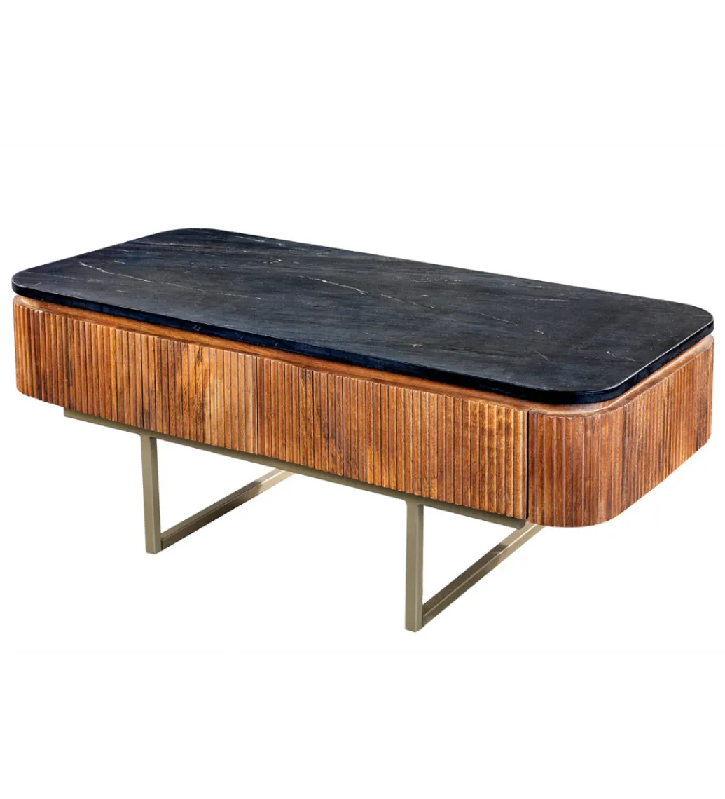 Stolik kawowy NIGATA 110 cm Drewno Mango Brąz*Invicta Interior Online