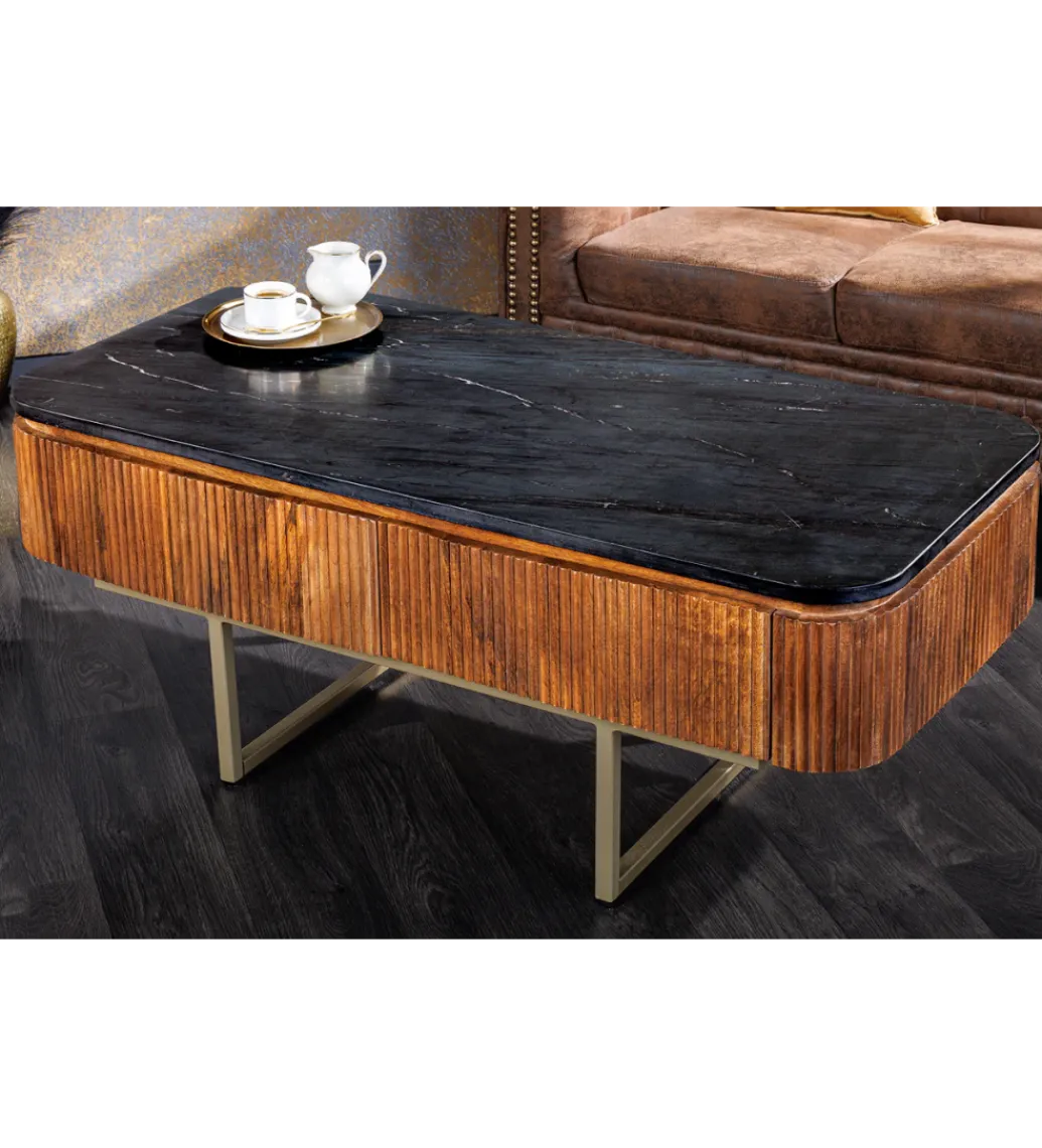 Stolik kawowy NIGATA 110 cm Drewno Mango Brąz*Invicta Interior Online