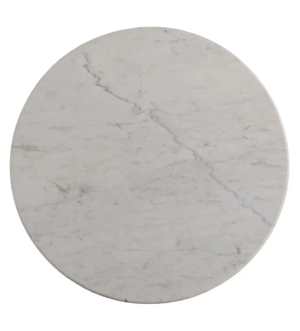 Stolik kawowy NIZAMES 80 cm drewno mango marmur*DENZO Best