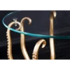 Stolik kawowy OCTOPUS 50 cm z lampą złoty*Invicta Interior Best