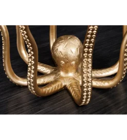 Stolik kawowy OCTOPUS 50 cm z lampą złoty*Invicta Interior Best