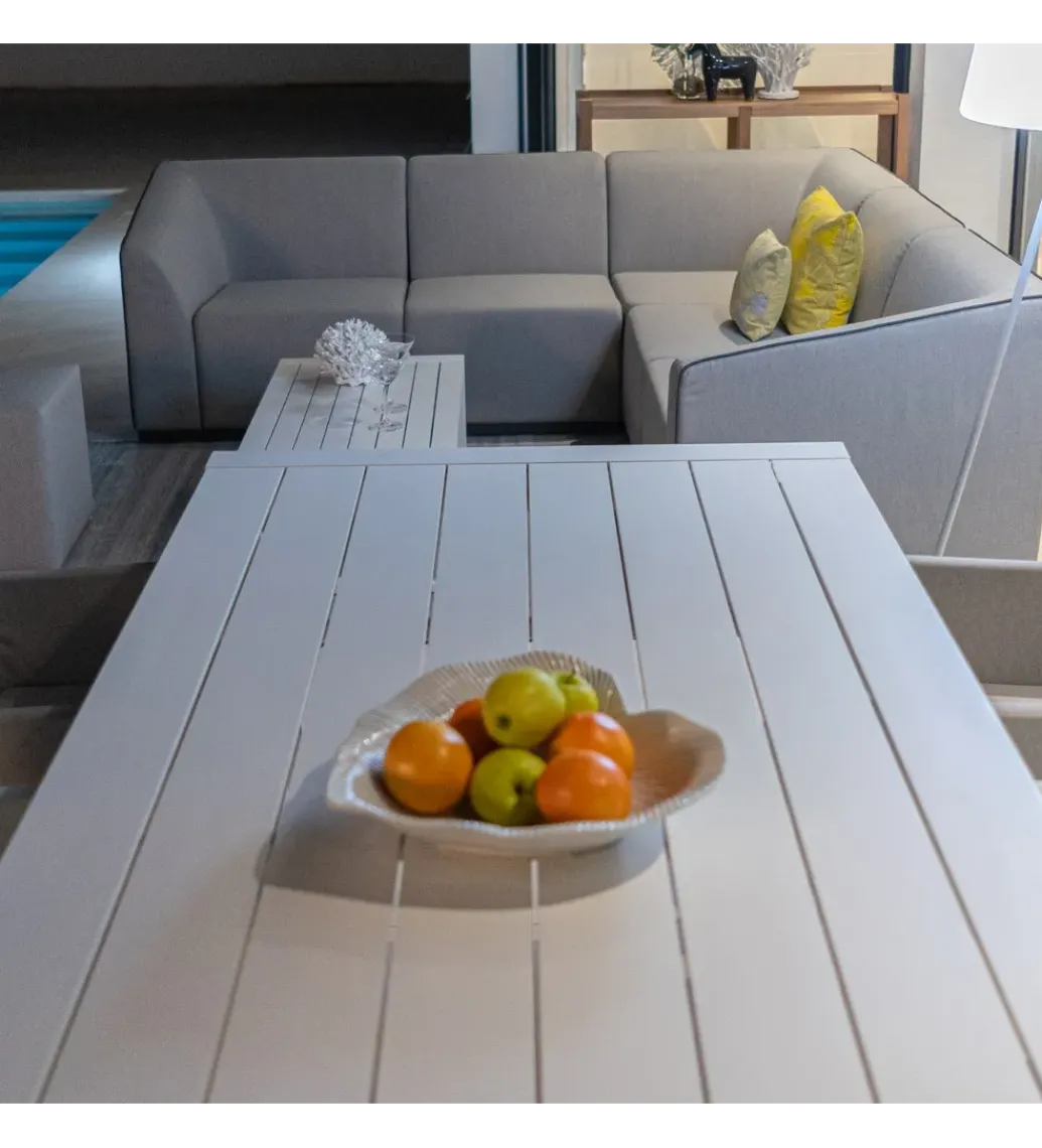Stolik kawowy ogród BAJA IO 100 cm biały*Zona-Design Outlet