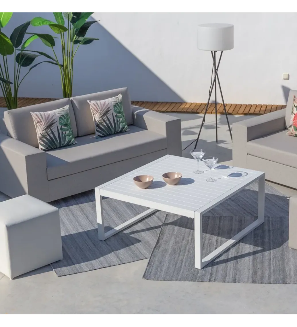 Stolik kawowy ogród BAJA IO 100 cm biały*Zona-Design Outlet