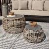 Stolik kawowy ogrodowy ARIKI 50 cm naturalny*Zona-Design