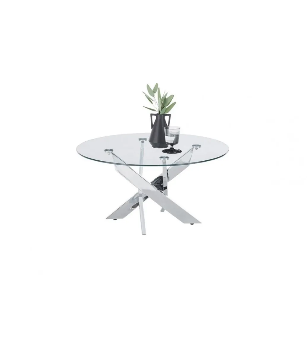 Stolik kawowy okrągły KOPENHAGEN 80 cm szklany*MCA New