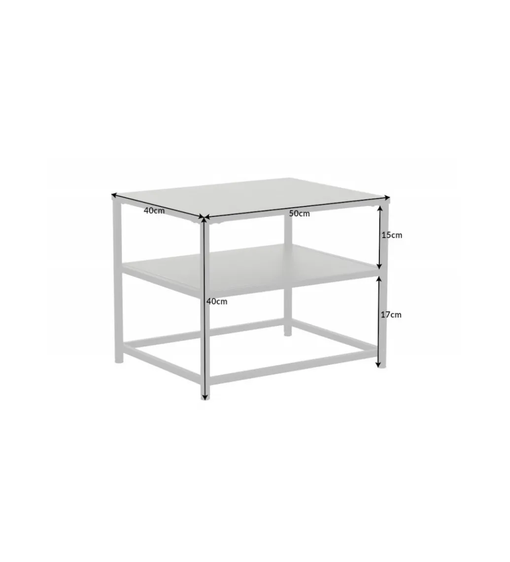 Stolik kawowy OLIMPIA 50 cm czarny*Invicta Interior
