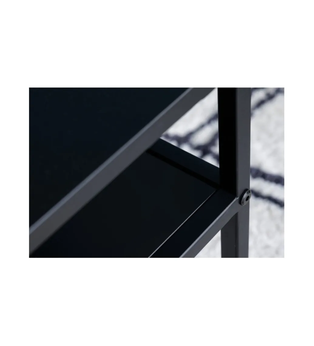 Stolik kawowy OLIMPIA 100 cm czarny*Invicta Interior Clearance