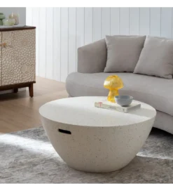 Stolik kawowy OPOKI 90 cm magnez biały*Zona-Design Hot