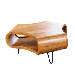 Stolik kawowy ORGANIC LIVING 90 cm drewno akacja miodowe*Invicta Interior Outlet