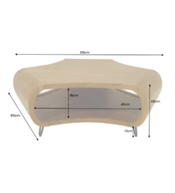 Stolik kawowy ORGANIC LIVING 90 cm drewno akacja miodowe*Invicta Interior Outlet