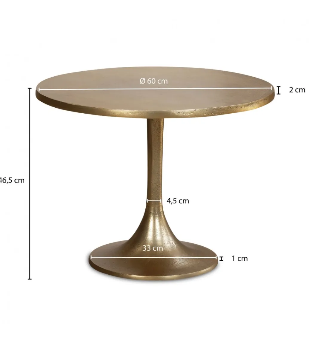 Stolik kawowy ORIANA 60 cm antyczny złoty*WOHNLING, GERMANY Sale