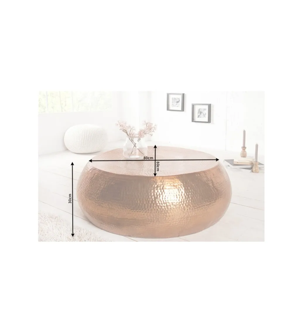 Stolik kawowy Orient 80 cm miedziany*Invicta Interior Discount